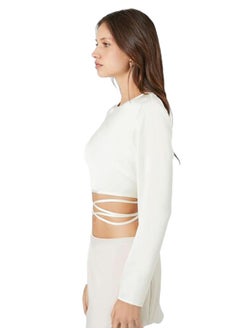 FOREVER 21 Satin Crisscross Crop Top  - Image 3
