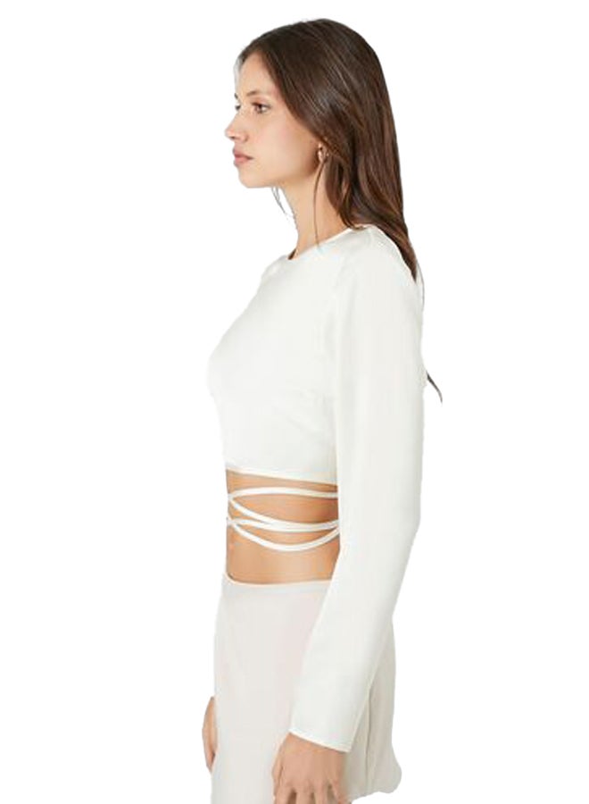 FOREVER 21 Satin Crisscross Crop Top - Image 3