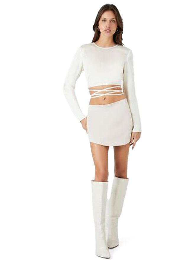 FOREVER 21 Satin Crisscross Crop Top - Image 5