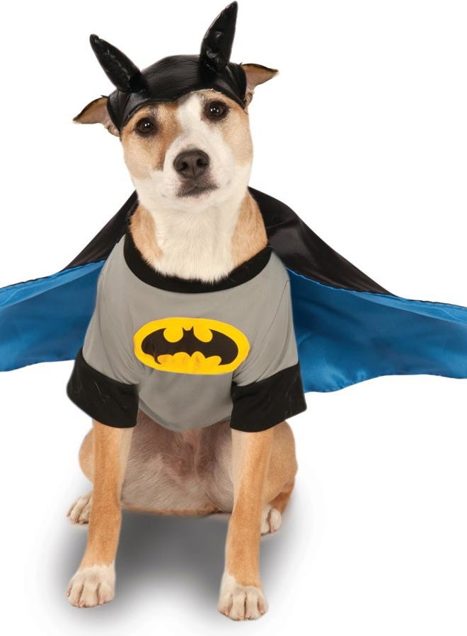 RUBIE'S unisex adult Batman Shirt With Cape Rubie s DC Comics Pet Costume, Gray, Medium US - Image 1