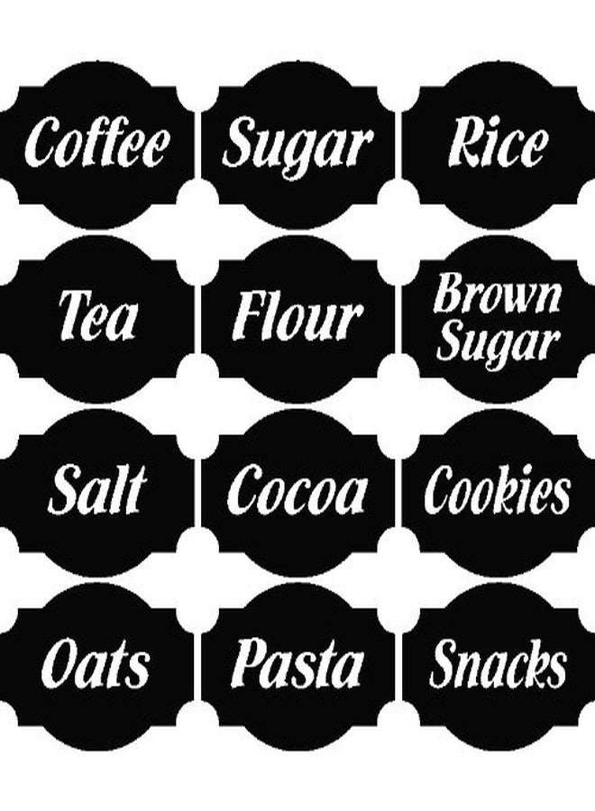 LIVECOOL Printed Jar & Pantry Label Waterproof Stickers Ingredient Labels Kicthen,Hotel Spice Jar Labels Preprinted 12 Names Sticky Adhesive (Pack of-2) - Image 2