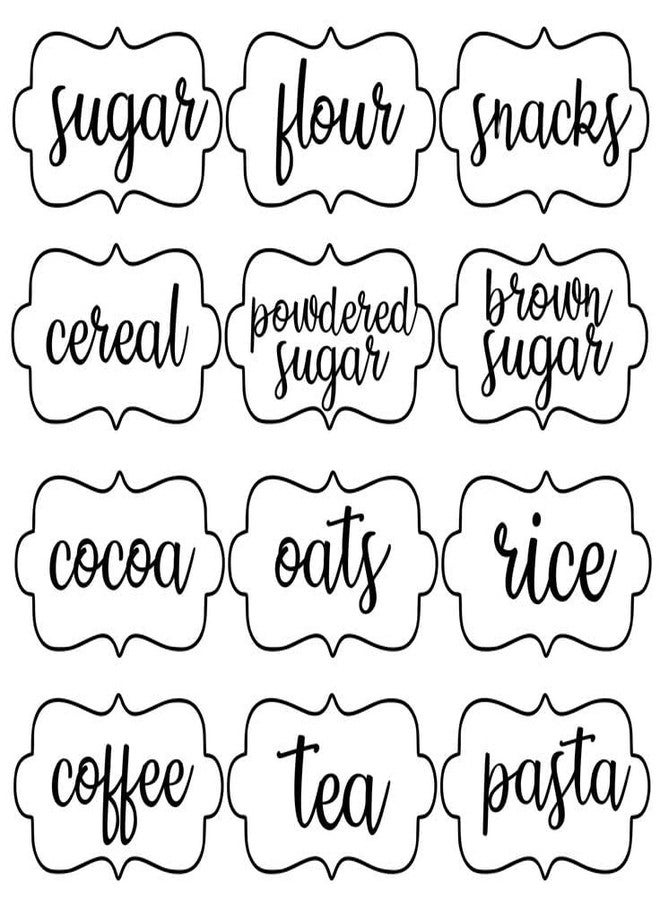 LIVECOOL Printed Jar & Pantry Label Waterproof Stickers Ingredient Labels Kicthen,Hotel Spice Jar Labels Preprinted 12 Names Sticky Adhesive (Pack of-2) - Image 5