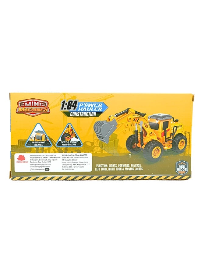 Mini Machines آلات ميني ميني R/C ناقل الطاقة بأجزاء متحركة - حفار مخلب | مقياس 1:64 | 4 قنوات | العمر 3 سنوات فما فوق - Image 4