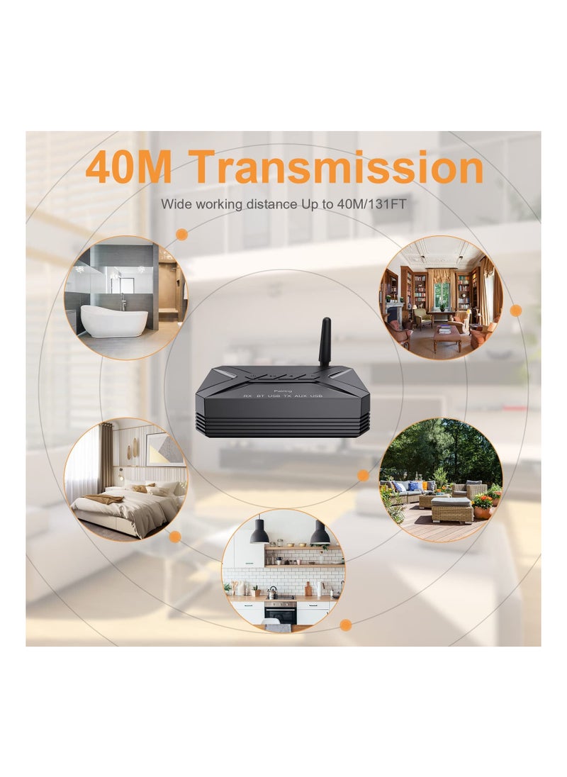 Y&D 3 in 1 Bluetooth 5.0 Audio Adapter Transmitter Receiver, Aux with USB/RCA/AUX Output for Music Streaming Sound System, Receiver Home Stereo /TV/Car/PC/Headphone/Speaker  - Image 5