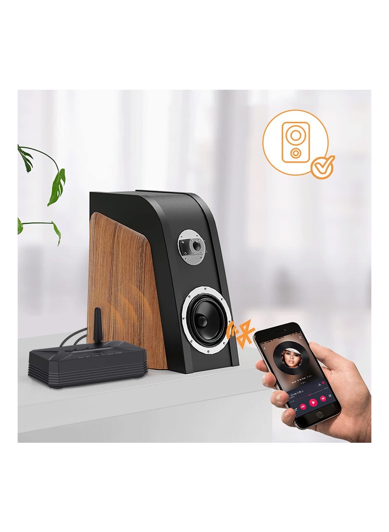 Y&D - 3 in 1 Bluetooth 5.0 Audio Adapter Transmitter Receiver, Aux with USB/RCA/AUX Output for Music Streaming Sound System, Receiver Home Stereo /TV/Car/PC/Headphone/Speaker - Image 1