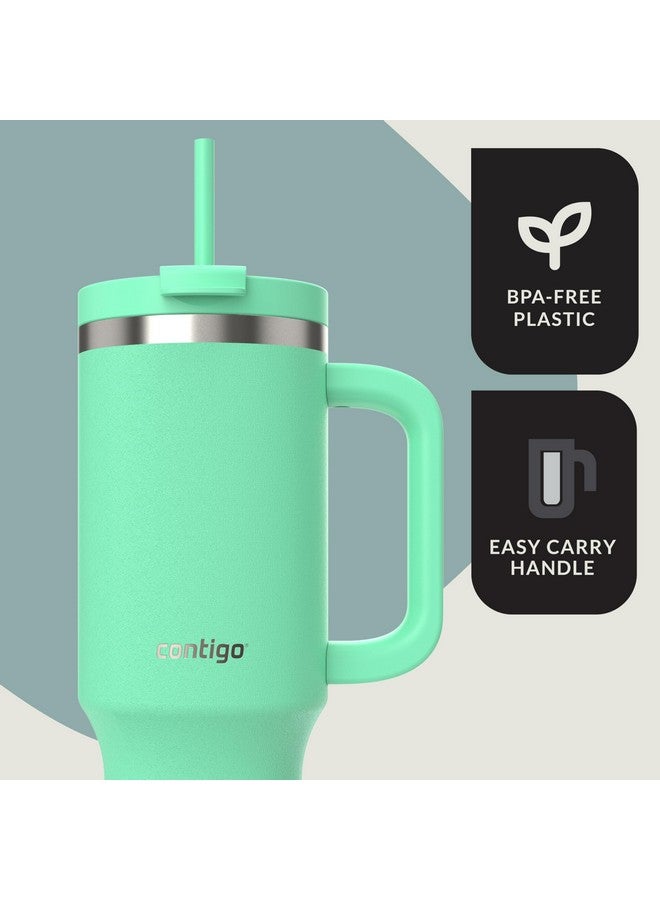 كونتيجو كوب كونتيجو ستريترفيل سعة 40 أونصة، مصنوع من الفولاذ المقاوم للصدأ معزول بالفراغ، مقاوم للتسرب، يحفظ باردًا لمدة 29 ساعة، لون ريف - Image 4