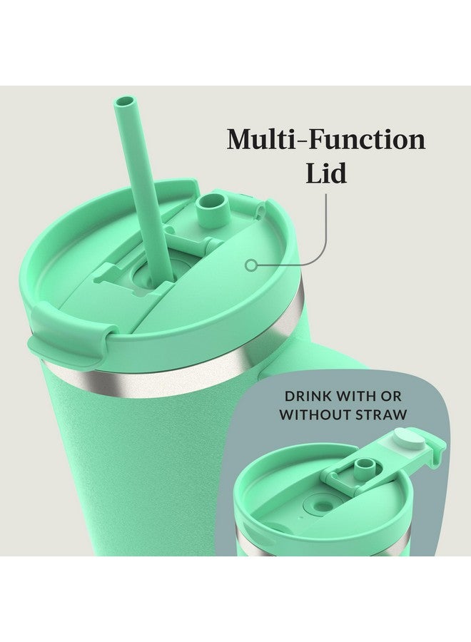 كونتيجو كوب كونتيجو ستريترفيل سعة 40 أونصة، مصنوع من الفولاذ المقاوم للصدأ معزول بالفراغ، مقاوم للتسرب، يحفظ باردًا لمدة 29 ساعة، لون ريف - Image 2