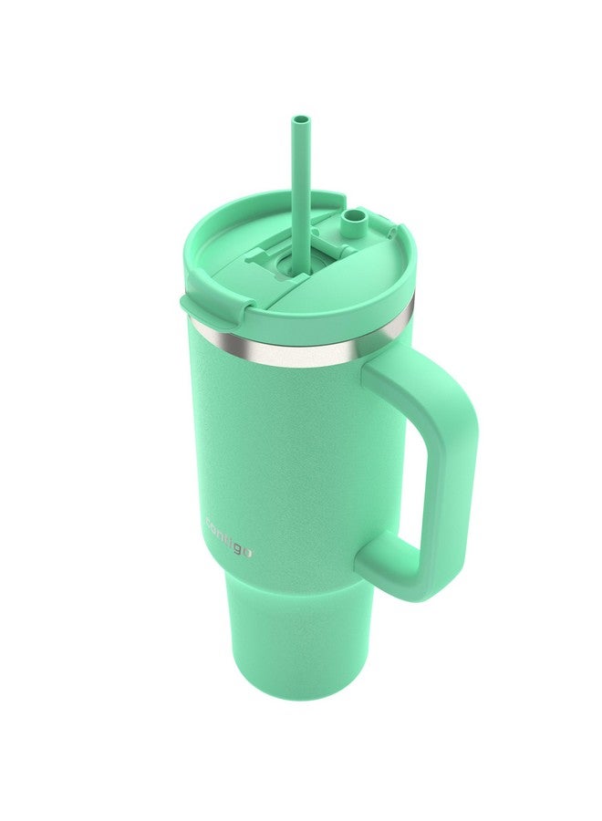 كونتيجو كوب كونتيجو ستريترفيل سعة 40 أونصة، مصنوع من الفولاذ المقاوم للصدأ معزول بالفراغ، مقاوم للتسرب، يحفظ باردًا لمدة 29 ساعة، لون ريف - Image 3