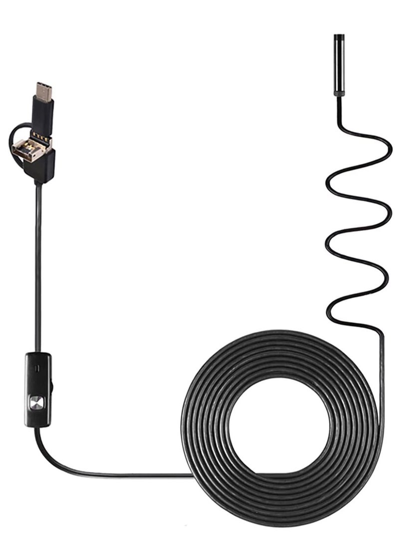 GENNEXT 3-in-1 IP67 waterproof USB Type-C + microUSB + USB HD 6 LED endoscope camera Android mobile phone, tablet, PC, laptop - Image 2