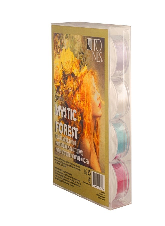 TONES Acrylic Nail Powder Collection - Smooth Texture for Enhancements, Superior Formula for Art & Sculpting with a Glossy Finish - 12 Mystic Forest Colors