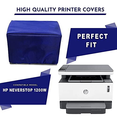 PalaP Dust Proof & Water Proof Washable protective Nylon Printer Cover Compatible for HP Neverstop 1200w Printer-(Blue) - Image 2