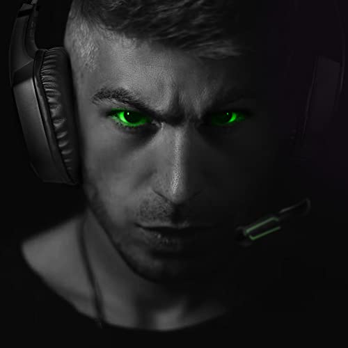 EKSA E7000 Fenrir Gaming Wired On Ear Headset for Xbox One, PS4, PC, PS5, Mobile Devices - Gaming Headphones with Noise Cancelling Microphone, Comfortable Ear Pads, 50 mm Drivers (black green) - Image 5