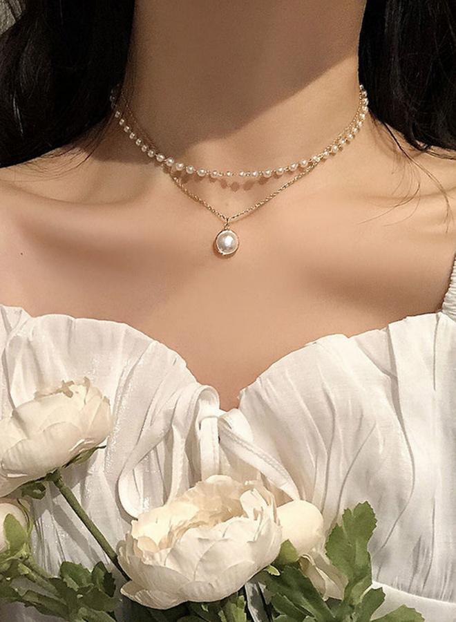 Take Two Faux Pearl Layered Necklace - Image 5