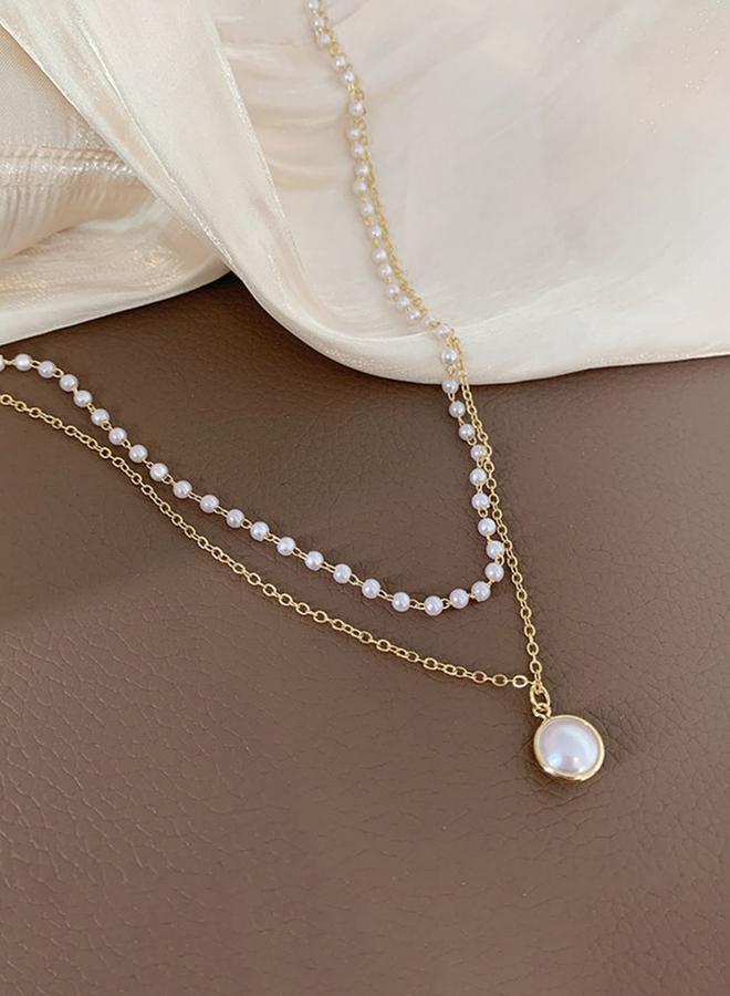 Take Two Faux Pearl Layered Necklace - Image 3