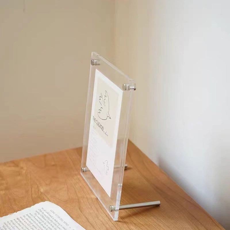 Transparent Acrylic Photo Frame Desktop Display Stand For Pictures Postcards Souvenirs - Image 3