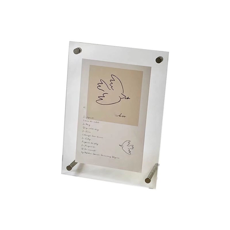 Transparent Acrylic Photo Frame Desktop Display Stand For Pictures Postcards Souvenirs - Image 2