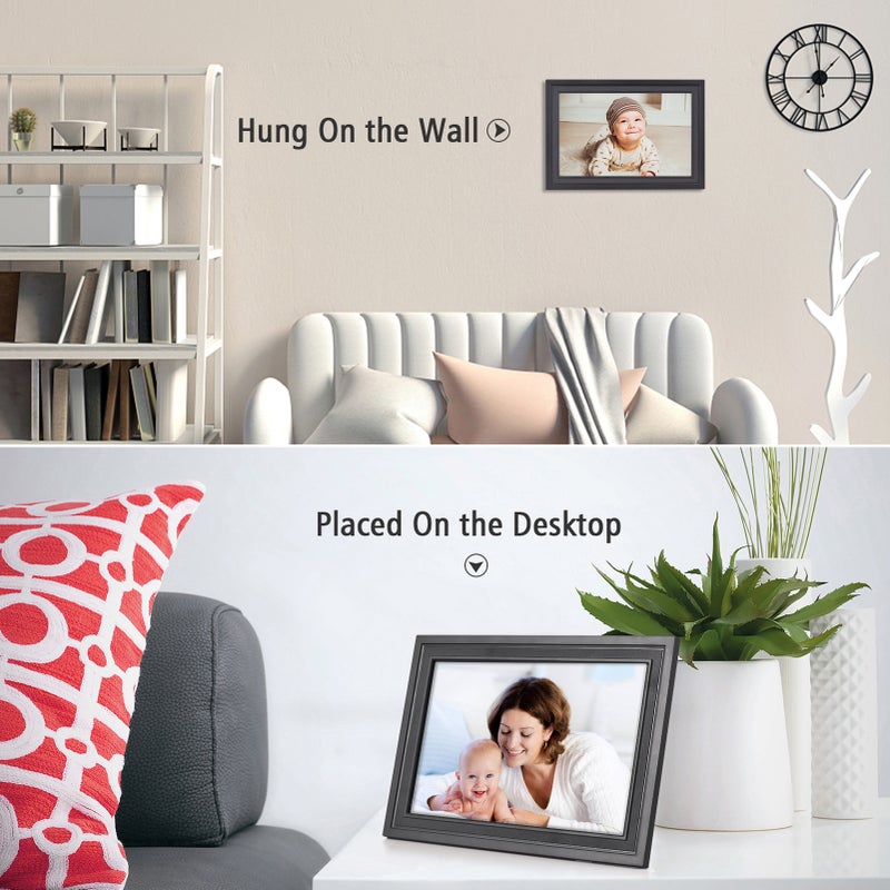 Digital Photo Frame Wifi: 10.1-Inch 1280*800 TFT Touch Screen - Auto Orientation Adjustment Versatile Digital Photo Frame for Home Gifting Loved Ones - Image 3
