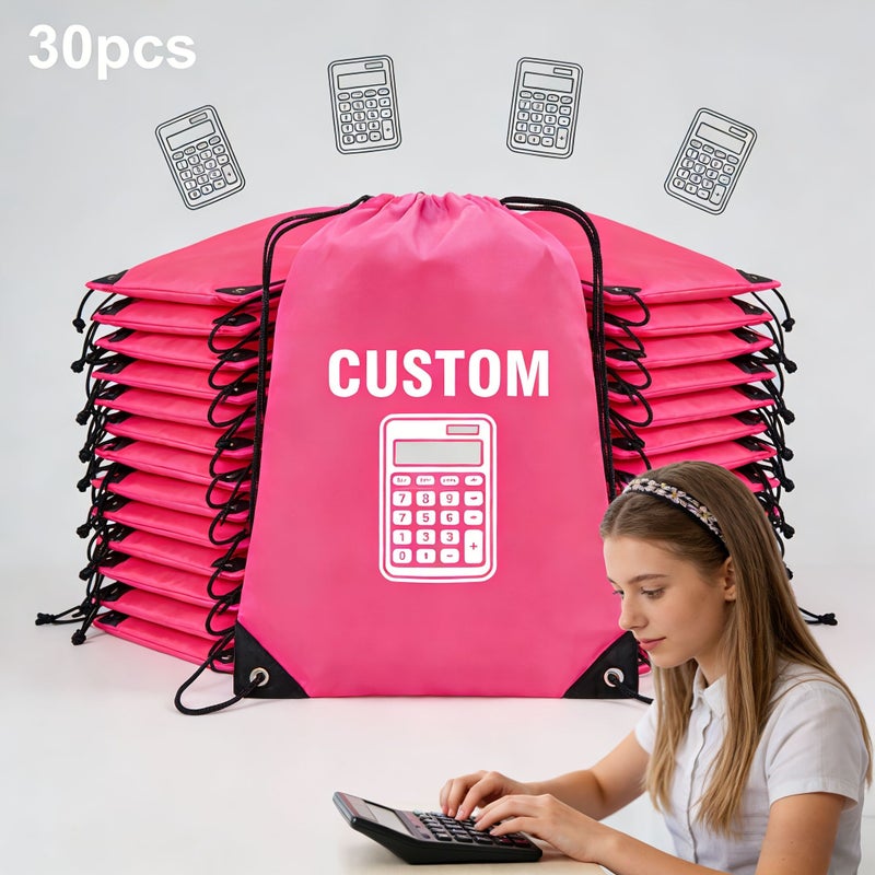 30 Pcs Purple Customizable Drawstring Backpack With Adjustable Thickened Shoulder Straps Washable Lightweight Minimalist Multipurpose Sports Bag For Back To School Summer Vacation Weddings Parties - Image 4