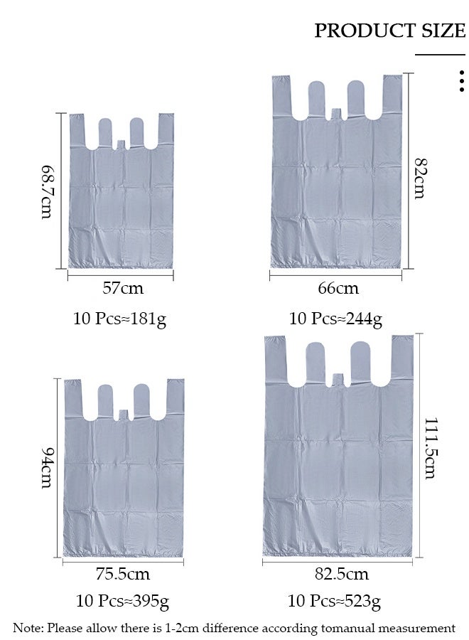 DUNISO 10pcs Plastic Storage Bag Set, Large Capacity Closet Storage Organizer, Moving Doggy Bags with Portable Handle Clothing Merchandise Bags for Clothes Packaging Storage Gift Bag Shipping T-Shirts Pants - Image 2