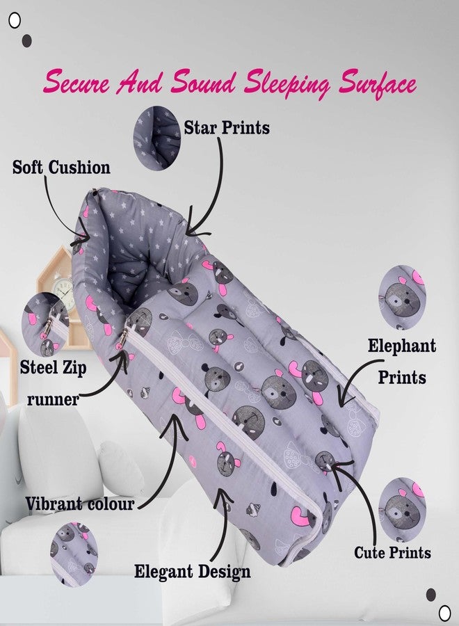 Kwitchy طقم مفروشات أطفال حديثي الولادة من Kwitchy، مجموعة من العناصر الأساسية الفاخرة للأطفال من الجنسين (رمادي، من 0 إلى 6 أشهر) (مجموعة من 3 قطع) - Image 4