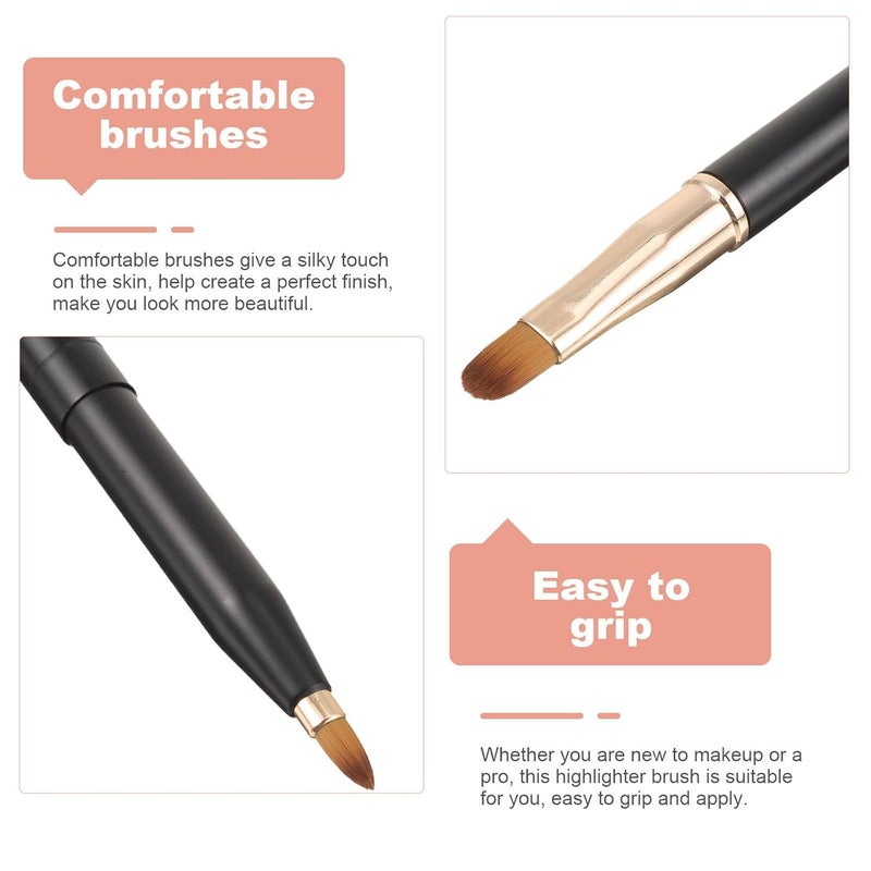 Uonlytech Double-end Lip Brush and Concealer Brush for Women Portable Lipstick Applicator and Concealer Wand for Precise Makeup Application - Image 3