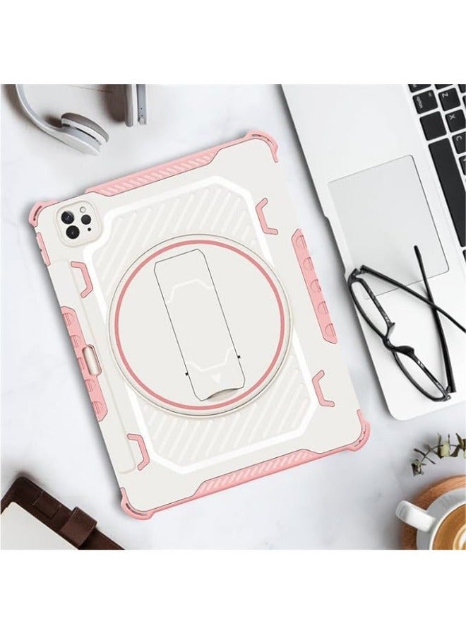 حافظة للأطفال متوافقة مع iPad Pro 11 بوصة 2024 (الجيل الخامس)، حزام كتف، حزام يد، وقف دوار للأطفال، غطاء مضاد للصدمات لـ iPad Pro 11. - Image 3
