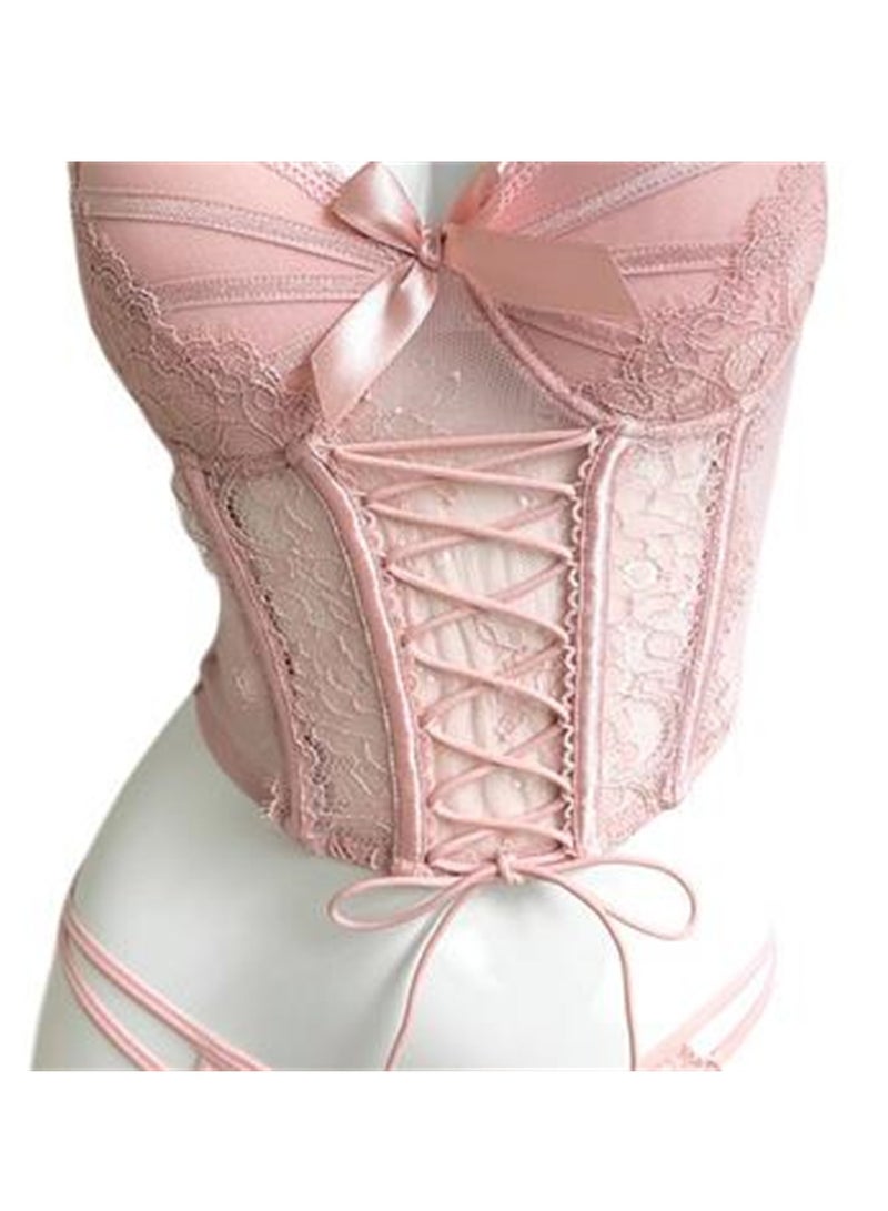 Fishbone bra push-up inner bra corset waist strap underwear set vest bra underwear - Image 2