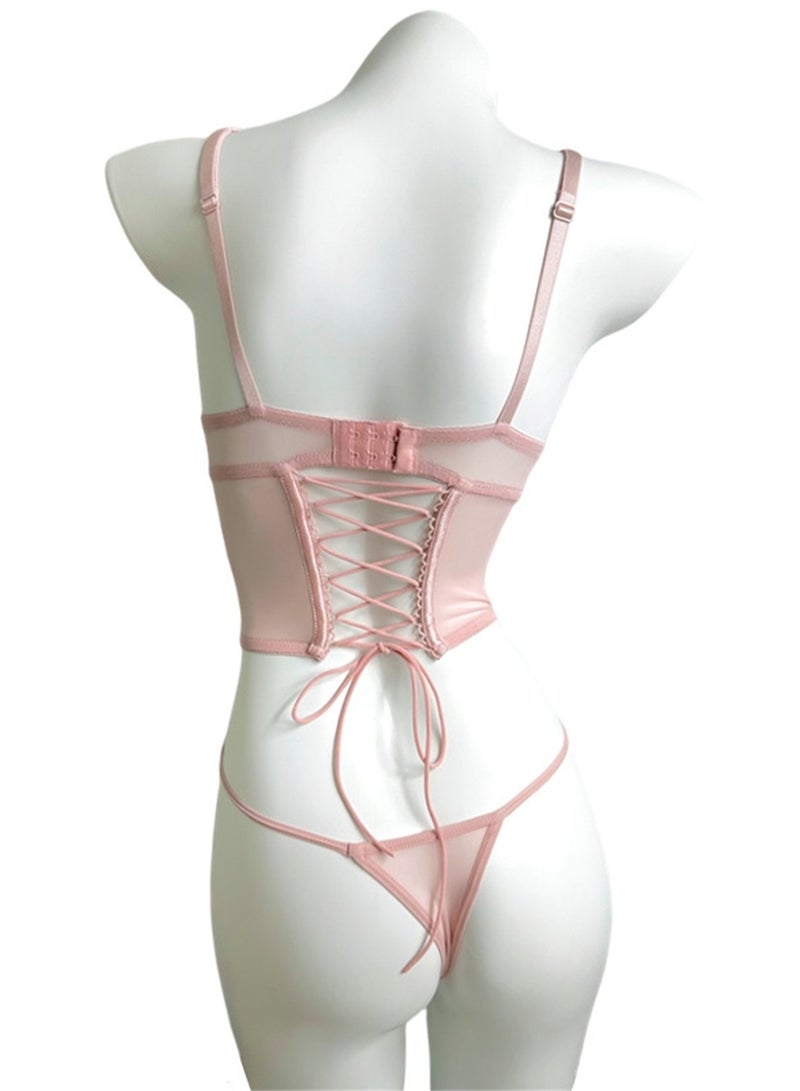 Fishbone bra push-up inner bra corset waist strap underwear set vest bra underwear - Image 3