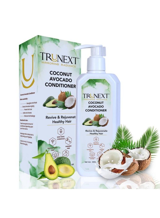 TRUNEXT Coconut Avocado Conditioner Nourishing And Moisturizing Hair Conditioner For Women And Men 300 Ml - Image 2