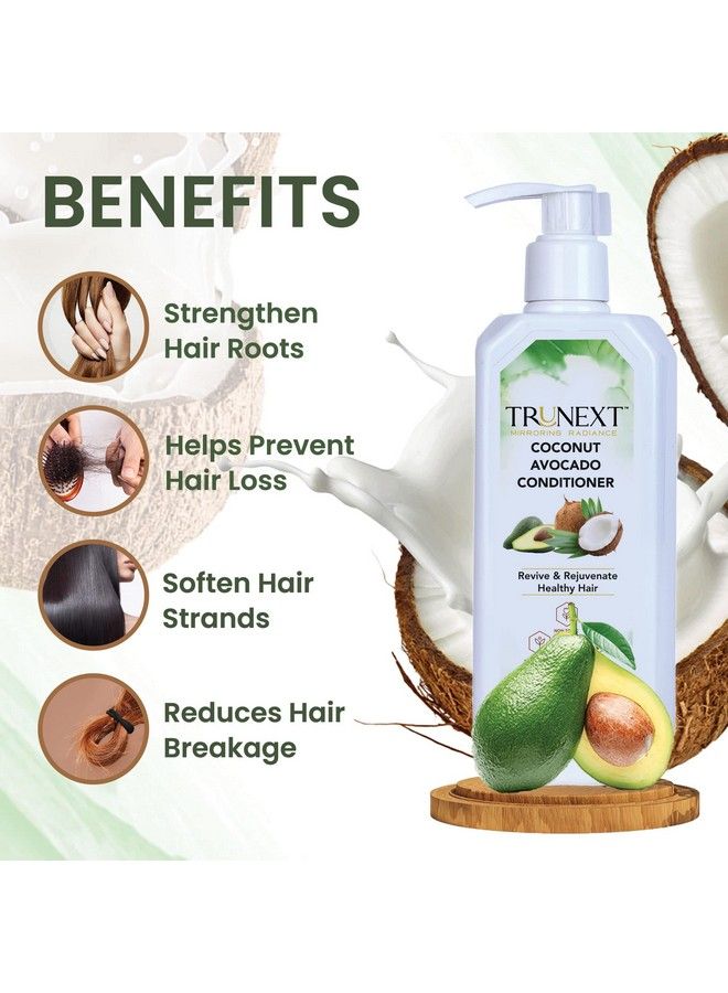 TRUNEXT Coconut Avocado Conditioner Nourishing And Moisturizing Hair Conditioner For Women And Men 300 Ml - Image 5