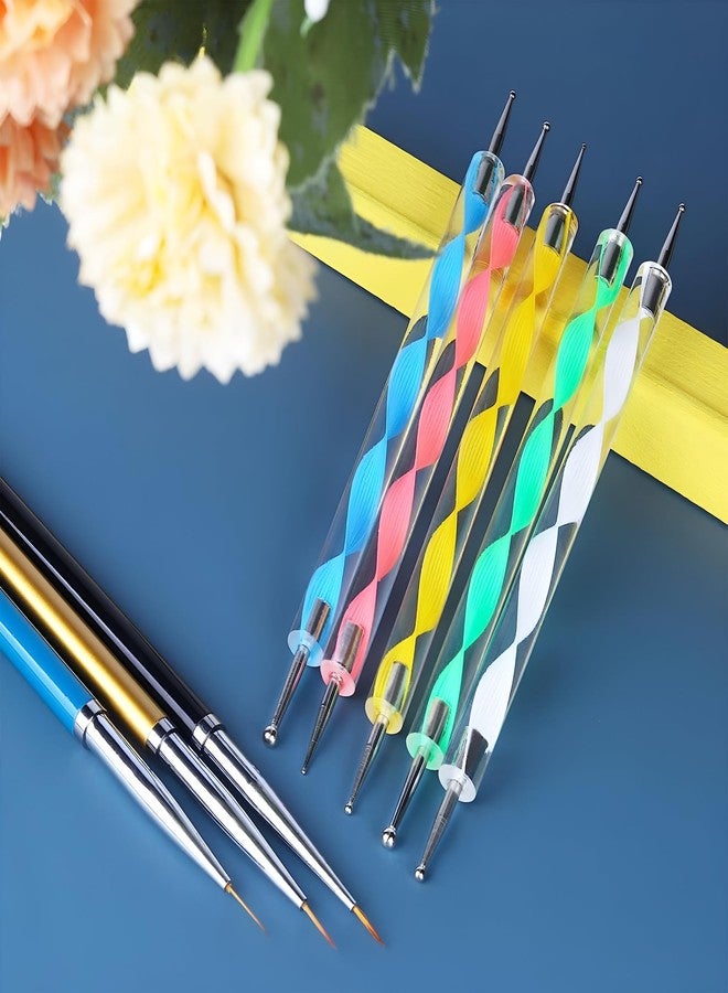 JacobsParts 20-Piece Professional Nail Art Brushes Set, Dotting Tools, Dust Brush, Nail Drawing Pen for Perfect Manicure and Detailed Designs (Pink) - Image 4
