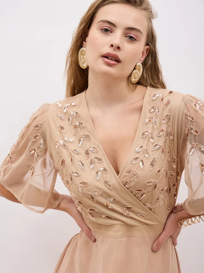 Styli Embellished Bodice Dress