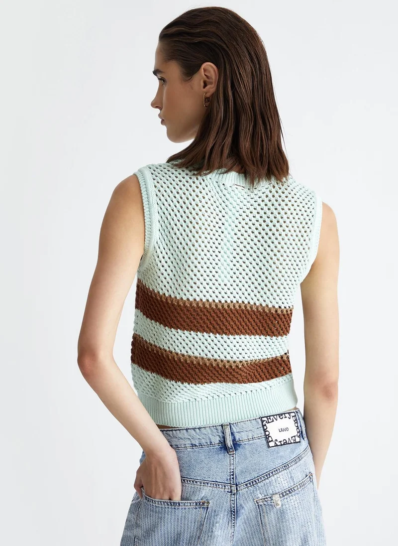 Liu Jo Striped Knit Top
