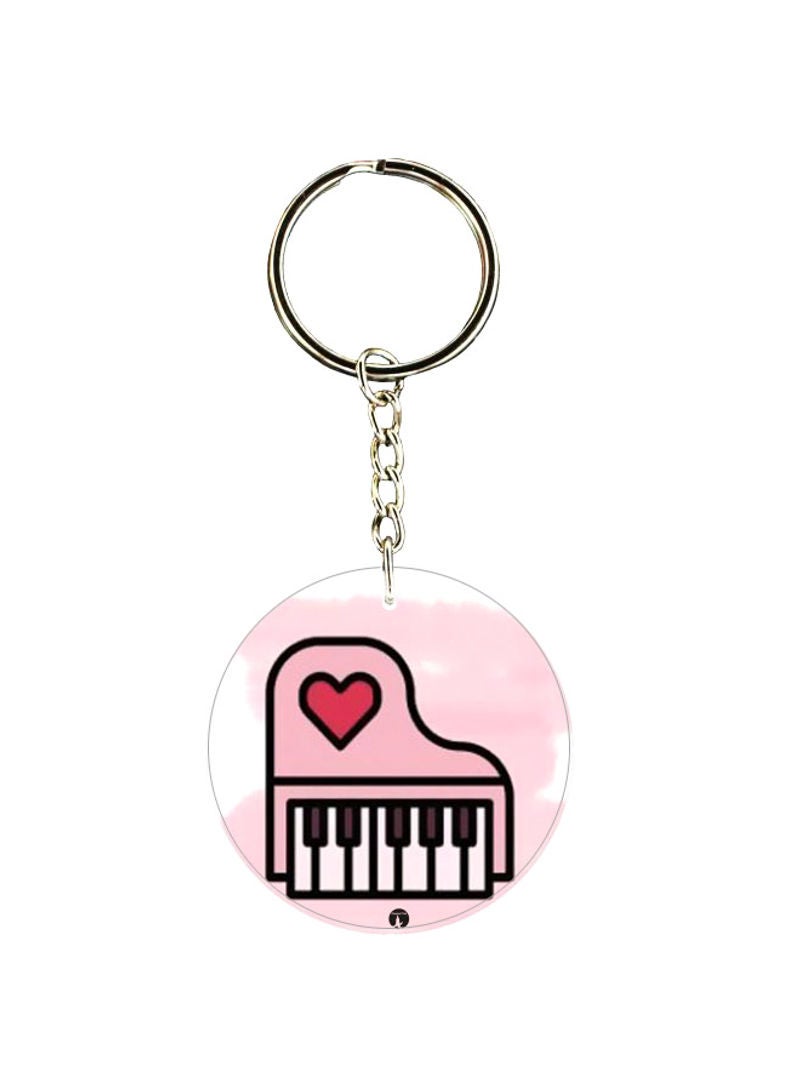 RKN Piano Printed Double Sided Keychain