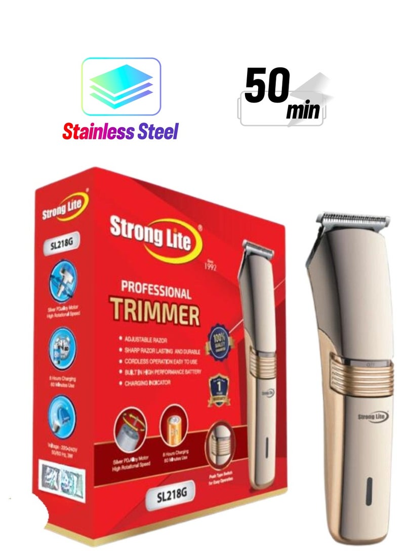 Strong Lite Stronglite Professional Rechargeable Shaver with Stainless Steel Precision Blade for Beard and Hair Styling - SL218G 