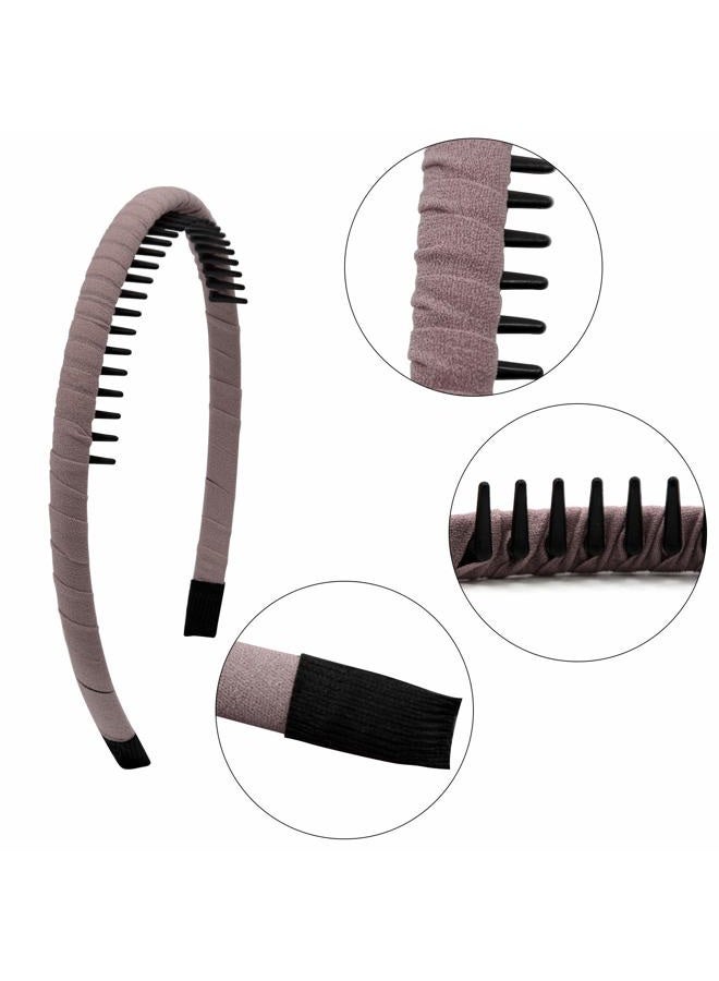 Duufin 12 Pieces Teeth Comb Headband Non-slip Hair Headbands Colorful Teeth Headbands for Girls and Women, 12 Colors - Image 4