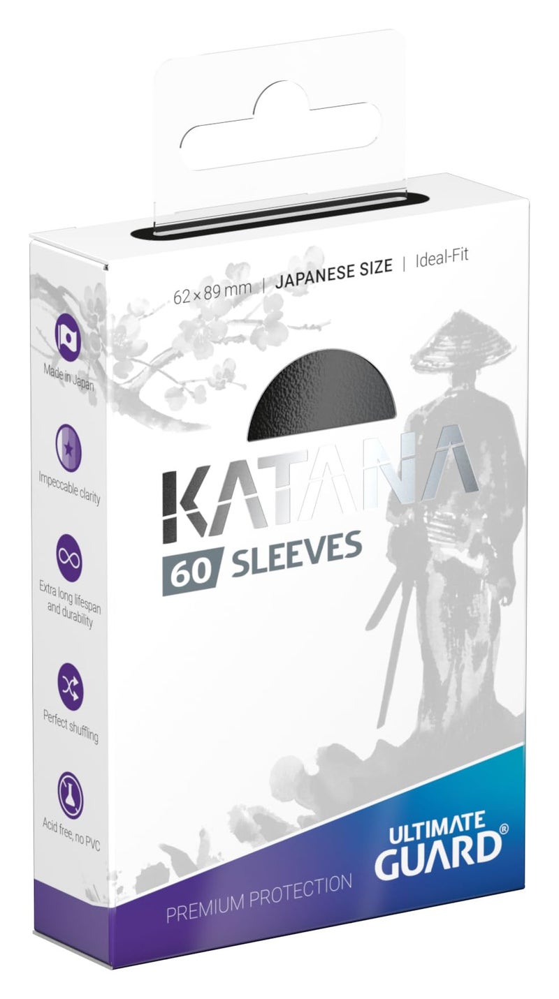 Ultimate Guard Katana Card Sleeves: 60 Japanese Size TCG Sleeves, 62 x 89mm, Black Back, Tournament Sleeves, No PVC & Acid-Free, High Clarity - Image 2
