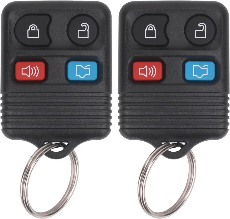 Vurkcy مفتاح فوب عن بعد للدخول بدون مفتاح من متوافق مع Ford Escape Explorer Expedition Focus Fusion Mustang Taurus، Lincoln، Mercury، Mazda، بديل لـ CWTWB1U345، 4 أزرار (عبوة من 2) - Image 1