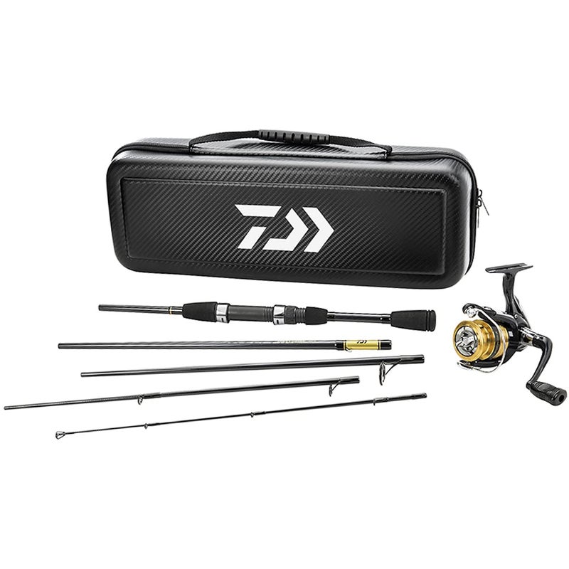 Daiwa CC20F635ML Carbon Case Travel Pre-Mounted Freshwater Spinning Combo, Multi, One Size - Image 1