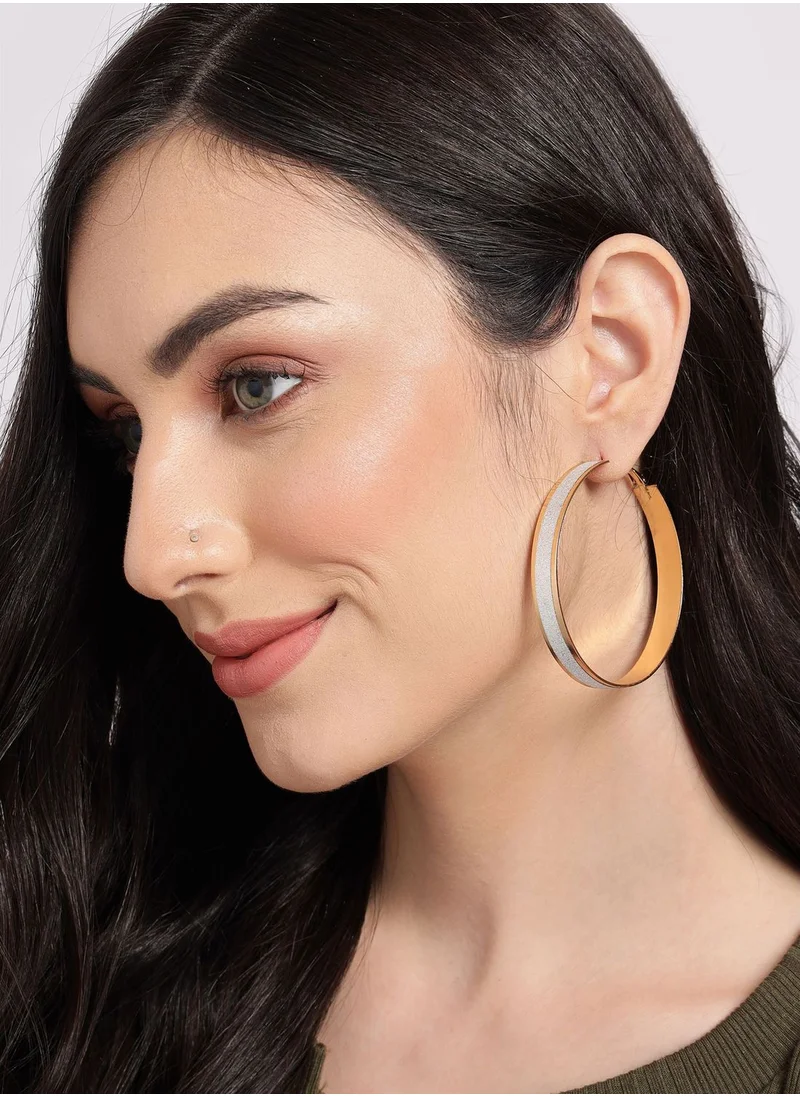 SOHI Pack of 3 Designer Hoop Earrings