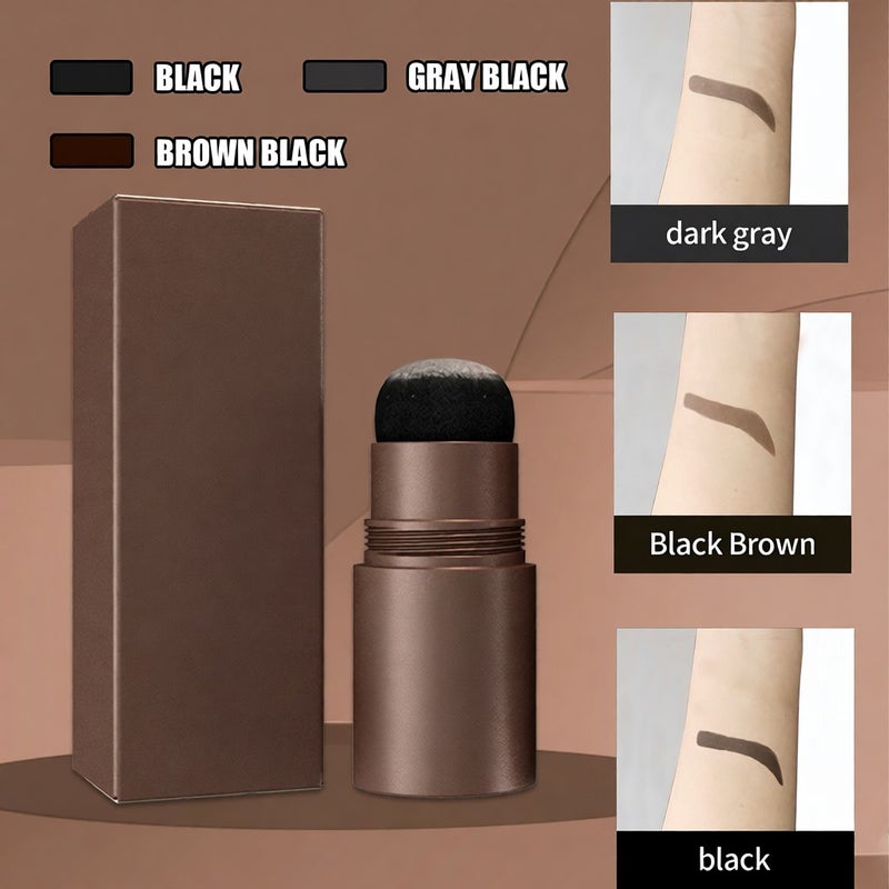 Eyebrow Stamp Shaping Kit, One Step Brow Stamp Stencil Kit Waterproof Eye Brow Stamp Makeup Tools  (Brown Black) - Image 4