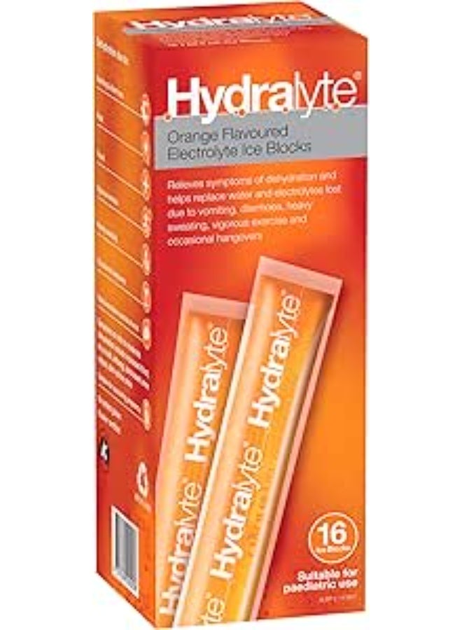 هيدراليت هيدرالايت بنكهة البرتقال دعم الترطيب وتجديد الإلكتروليتات  16 مكعب ثلج - Image 1