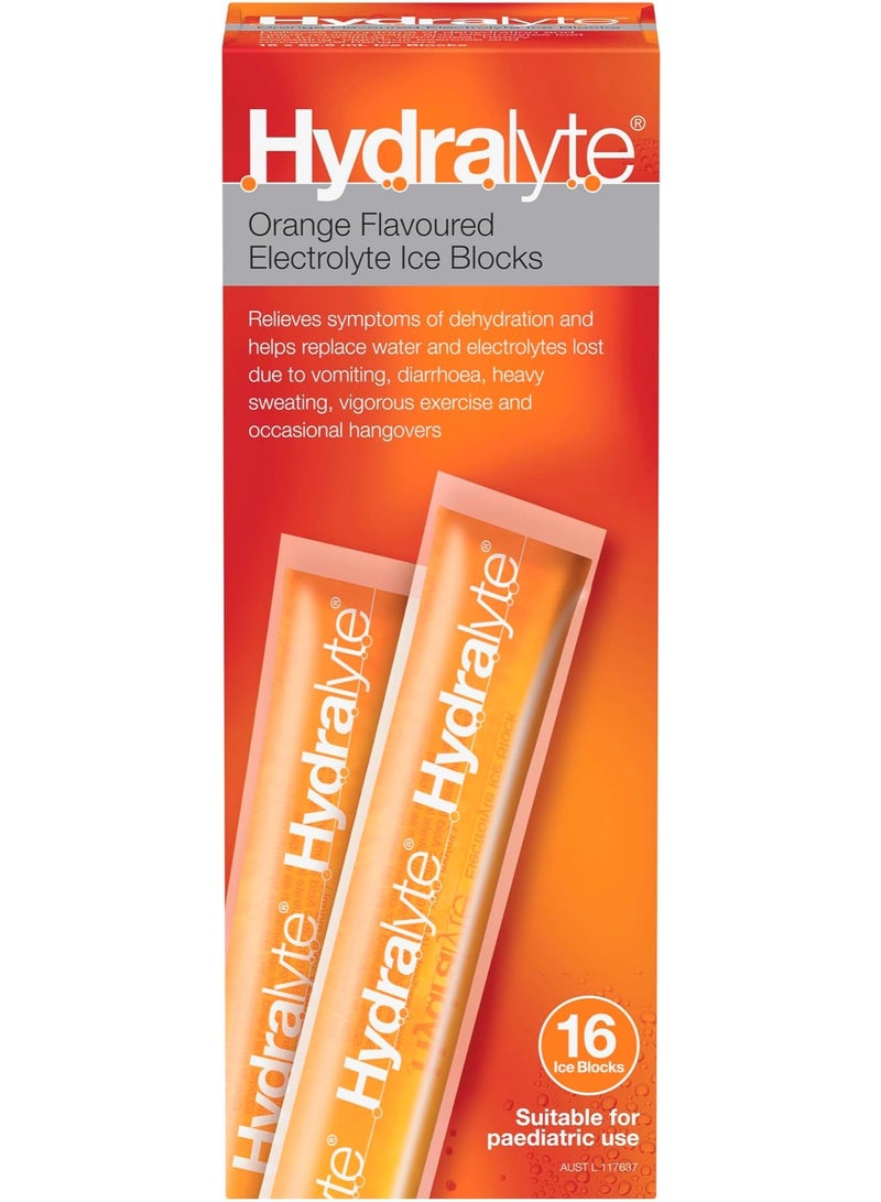 هيدراليت هيدرالايت بنكهة البرتقال دعم الترطيب وتجديد الإلكتروليتات  16 مكعب ثلج - Image 4