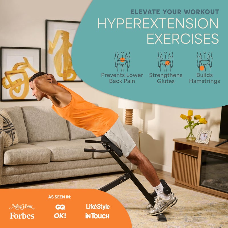 Lifepro SculptTrainer Roman Chair â€“ Hyperextension Bench for Strength Training â€“ Adjustable Back Extension Machine, Ab Bench & Foldable Sit-Up Bench for Athletes, Core Work & Home Gym Workouts - Image 2