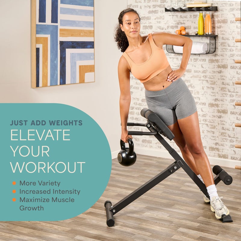 Lifepro SculptTrainer Roman Chair â€“ Hyperextension Bench for Strength Training â€“ Adjustable Back Extension Machine, Ab Bench & Foldable Sit-Up Bench for Athletes, Core Work & Home Gym Workouts - Image 5