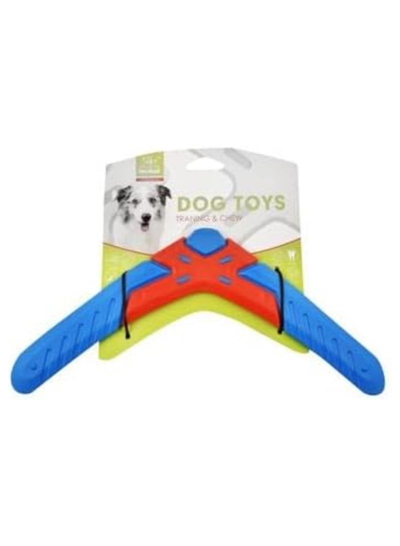 Nunbell Green & Orange Boomerang Shaped Dog Chew Toy 1 pcs