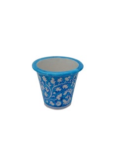Himalaya Handicrafts Himalaya Handicrafts Blue Pottery Planter Flower Pot 4 Inches 