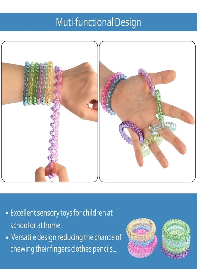 Sallurna Sensory Stretchy Bracelets for Boys and Girls, 8 Packs Strechy Coli Fidget Bracelets for Autism Kids, ADHD, Or Special Needs - Image 2