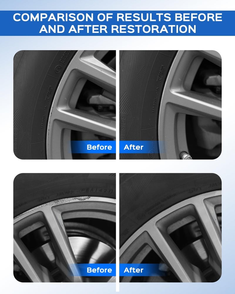 RSACET Orbit Grey/Dark Grey Wheel Rims Touch Up Paint Compatible with BMW Wheel - DIY Curb Rash Repair With Color-Matched - Image 2