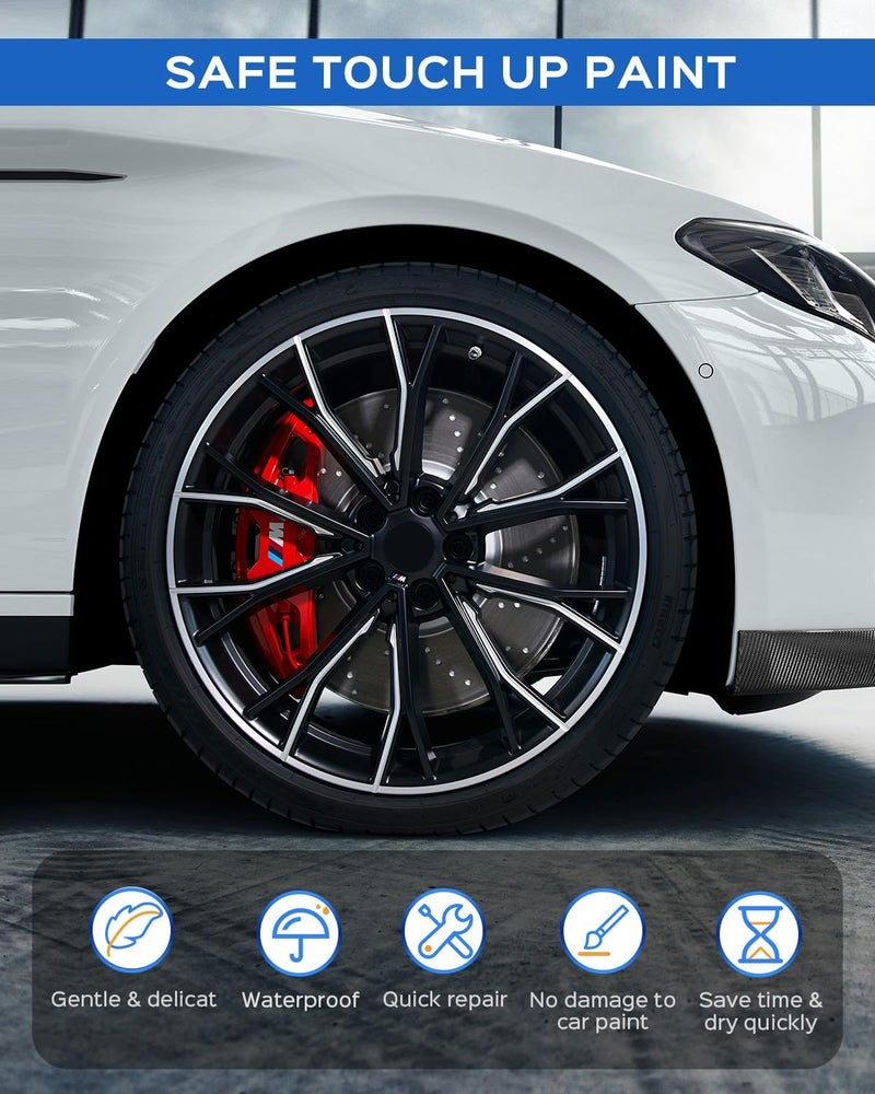 RSACET Orbit Grey/Dark Grey Wheel Rims Touch Up Paint Compatible with BMW Wheel - DIY Curb Rash Repair With Color-Matched - Image 4